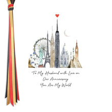 Load image into Gallery viewer, Five Dollar Shake To My Husband With Love On Our Anniversary You Are My World Card
