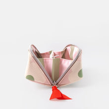 Load image into Gallery viewer, Caroline Gardner Pink Flower Mini Flat Lay Cosmetic Bag
