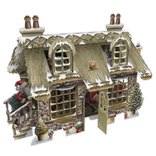 Load image into Gallery viewer, Paper D’Art Cosy Christmas Cottage, 3D Pop Up Christmas Card
