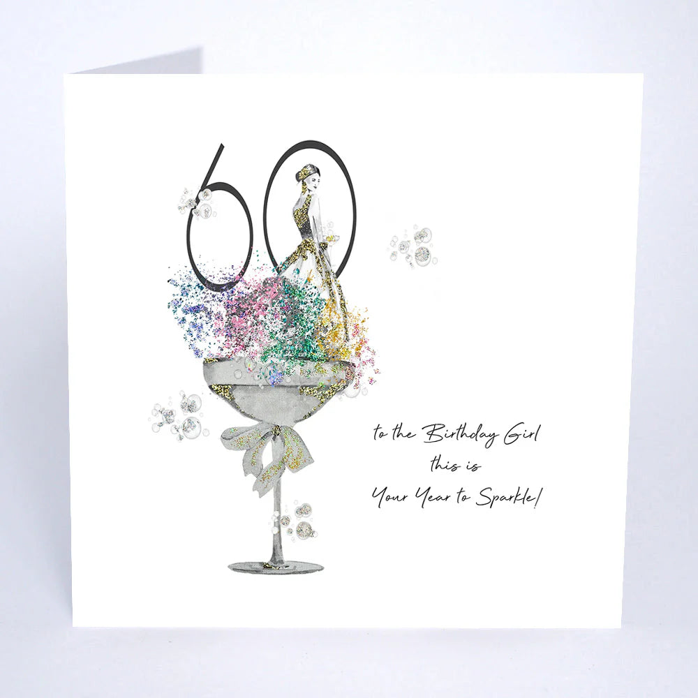 Five Dollar Shake Glamarama 60 To The Birthday Girl This Is Your Year To Sparkle! Birthday Card