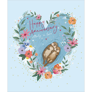 Woodmansterne Otterly In Love Anniversary Card