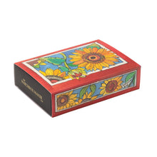 Load image into Gallery viewer, The Matchbox Maker Boxed Safety Matches Sunflowers Illustrated By Matthew Rice
