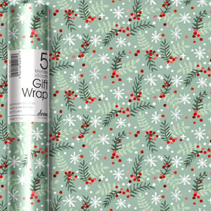 Deva Designs Roll Wrap 5m x 50cm / Festive Foliage