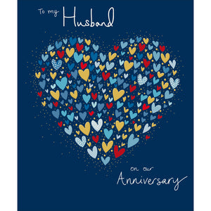 Woodmansterne Heart of Hearts Husband Anniversary Card