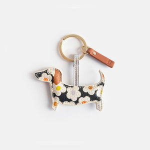 Caroline Gardner Multi Flower Sausage Dog Keyring