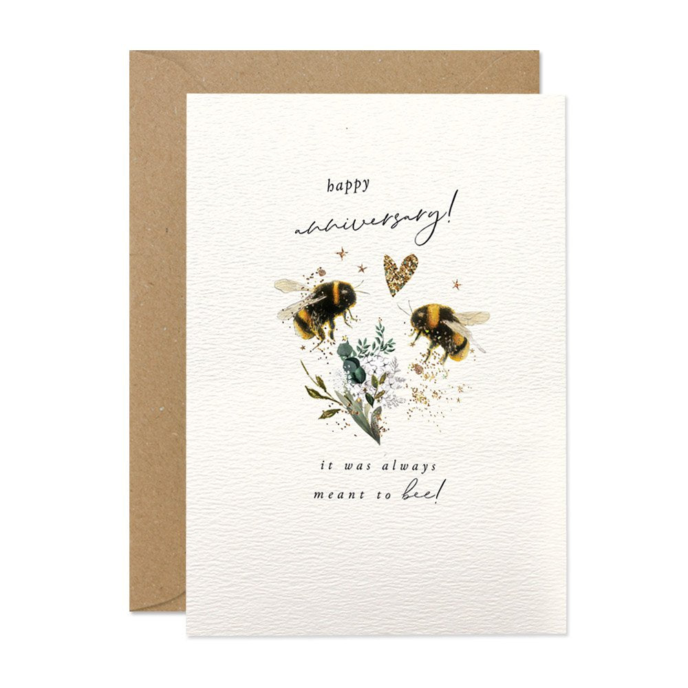 Stephanie Davies Always Meant to Bee! Anniversary Card