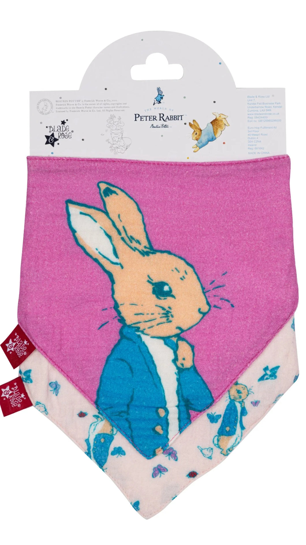 Blade & Rose Peter Rabbit™ Love Summer Muslin Bib Pack 2