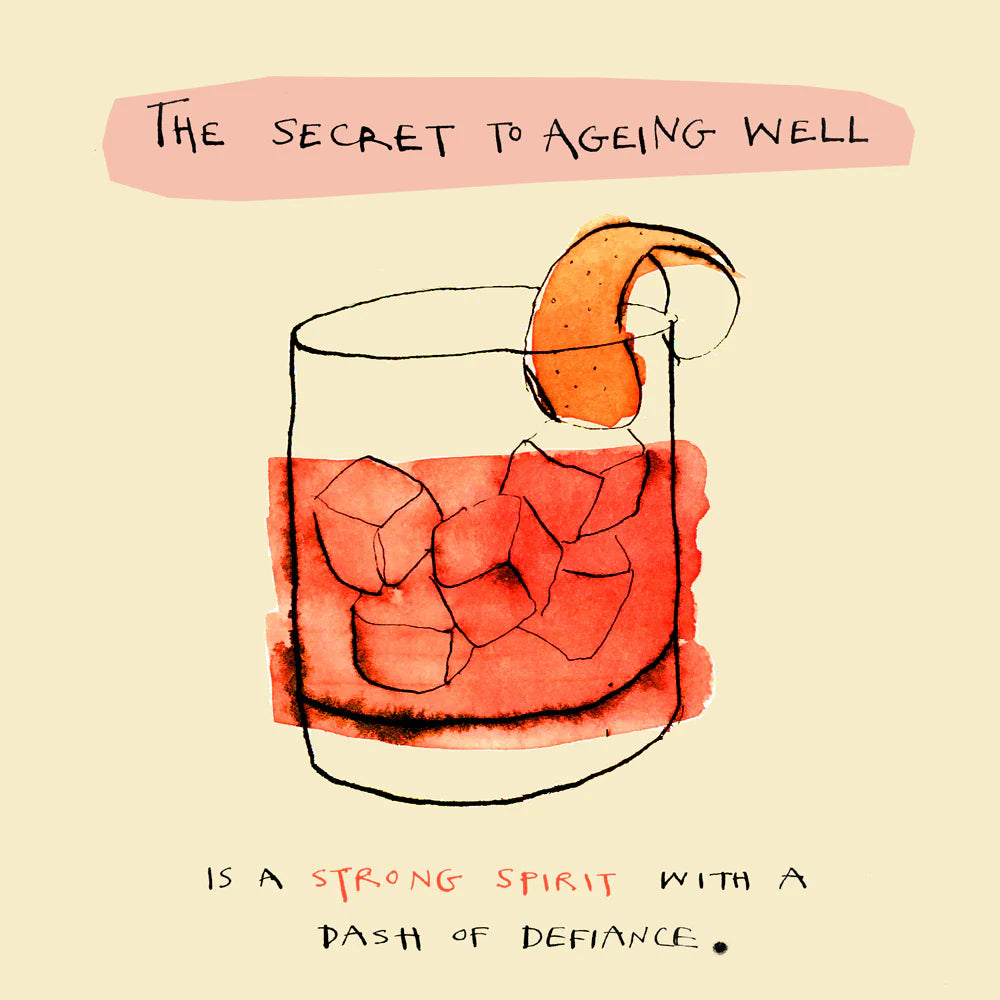 Poet & Painter 'Ageing Well Negroni' Birthday Card