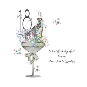 Five Dollar Shake Glamarama 18 To The Birthday Girl This Is Your Year To Sparkle! Birthday Card