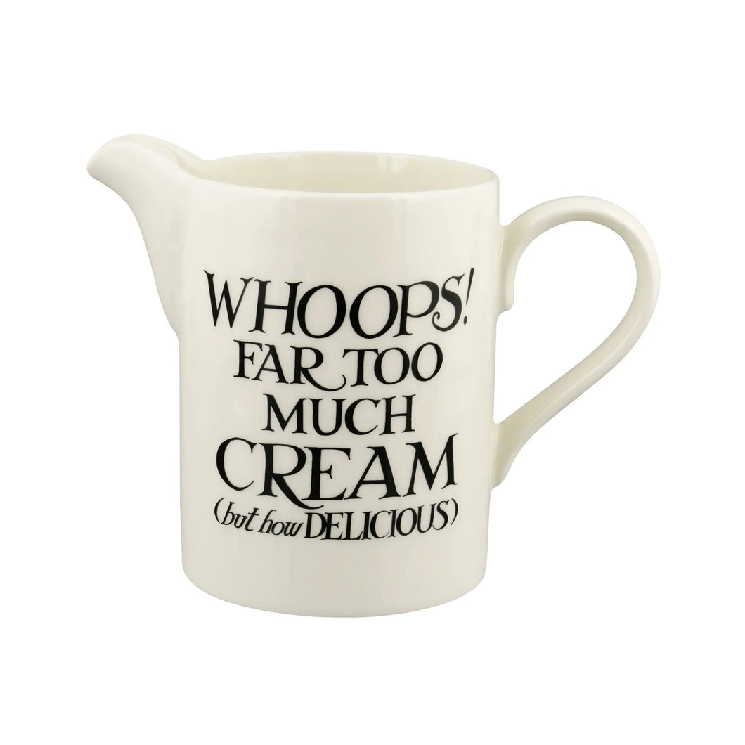 Emma Bridgewater Black Toast Cream Medium Straight Jug