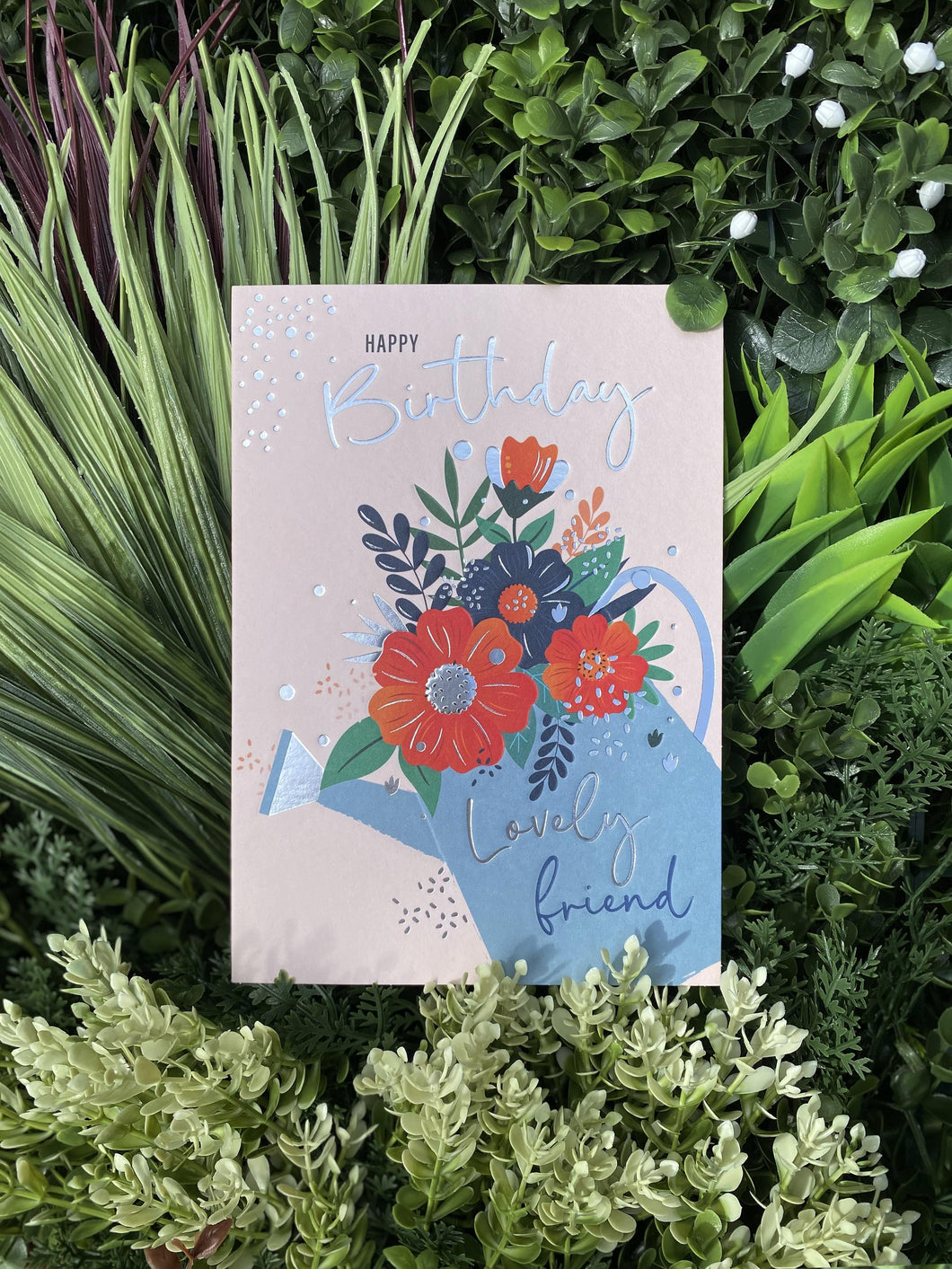 Heyyy Cards ‘I'mPressed Botanique’ Floral Watering Can Lovely Friend Birthday Card