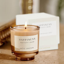 Load image into Gallery viewer, Katie Loxton Sentiment Candle / Happiness / Fresh Linen &amp; White Lily
