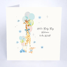 Load image into Gallery viewer, Five Dollar Shake ‘Beija-Flor’ Hello Baby Boy Welcome to the World Card
