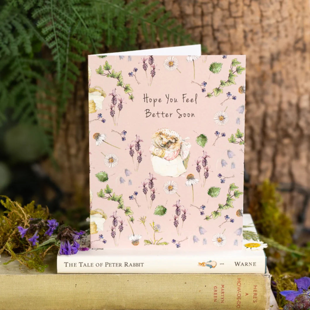 Toasted Crumpet Peter Rabbit & Friends Get Well Soon (Mrs. Tiggy-Winkle) Card
