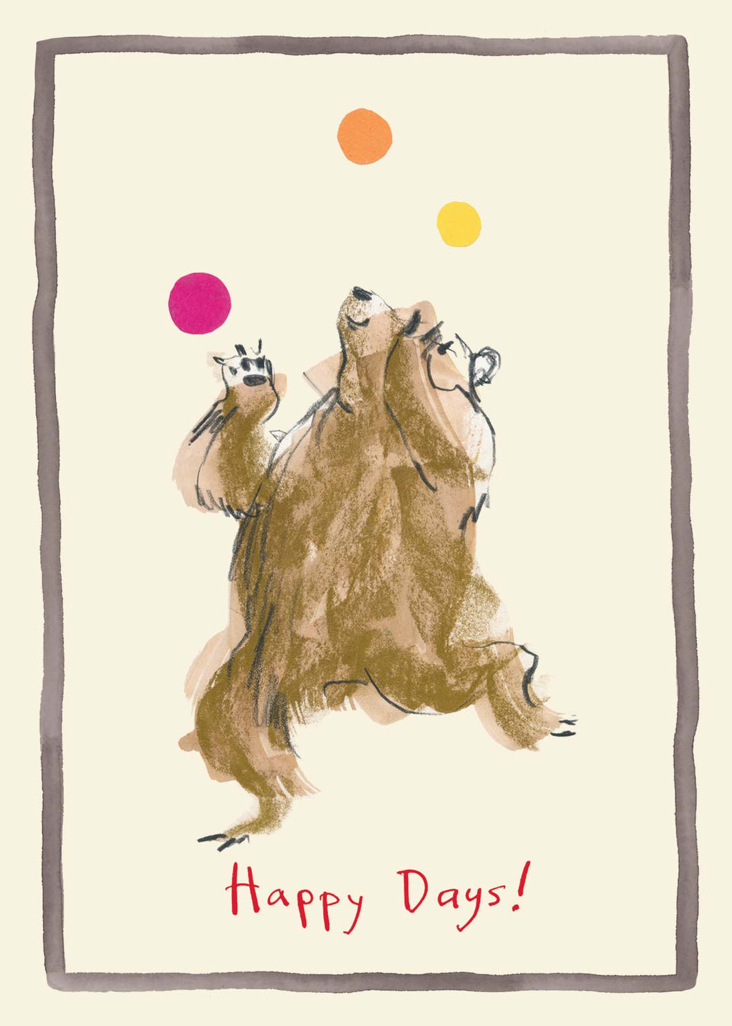 Poet And Painter ‘Dancing Bear' Greetings Card by Esther Kent