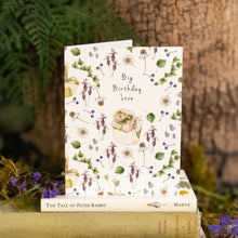 Load image into Gallery viewer, Toasted Crumpet Peter Rabbit &amp; Friends Big Birthday Love (Mrs. Tiggy-Winkle) Card
