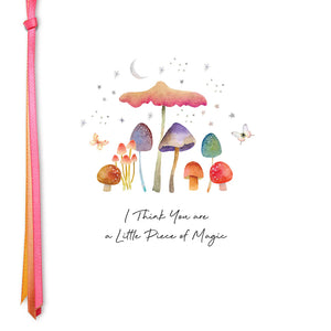 Five Dollar Shake Small Ribbons & Roses I Think You Are A Little Piece Of Magic Card