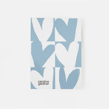 Load image into Gallery viewer, Caroline Gardner Blue Checkmate Heart A5 Softback Notebook

