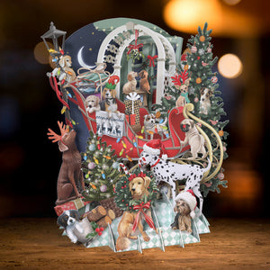 Paper D’Art Doggie Noel 3D Pop Up Christmas Card