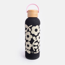 Load image into Gallery viewer, Caroline Gardner Mono Floral Metal Water Bottle
