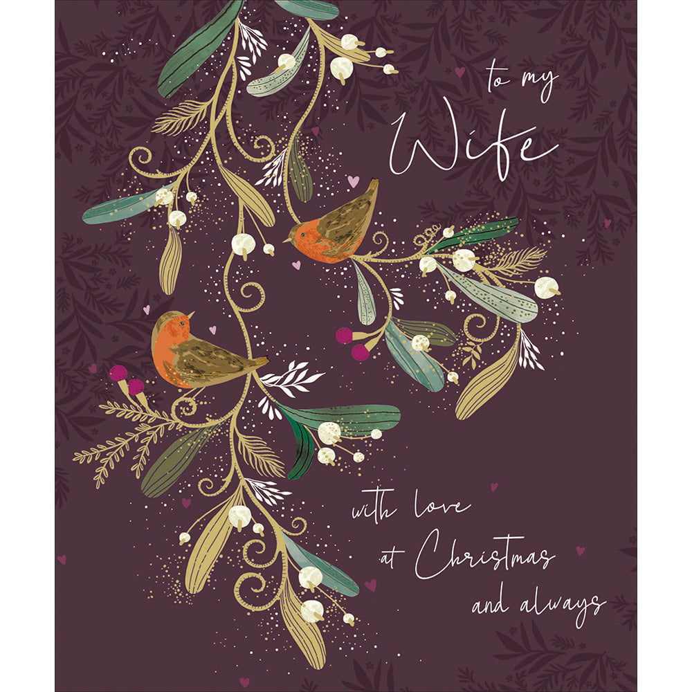 Woodmansterne To My Lovely Wife Christmas Card