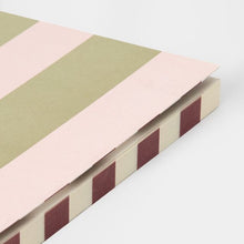 Load image into Gallery viewer, Caroline Gardner Pink &amp; Green Stripe A6 Softback Notebook
