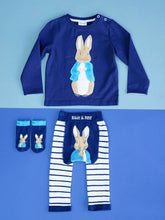 Load image into Gallery viewer, Blade &amp; Rose Peter Rabbit Navy Stripe Socks / 0-3 Years
