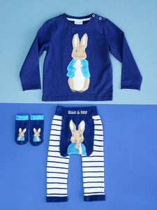 Blade & Rose Peter Rabbit Navy Stripe Socks / 0-3 Years