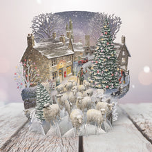 Load image into Gallery viewer, Paper D’Art Winter Sheep, 3D Pop Up Christmas Card
