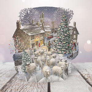 Paper D’Art Winter Sheep, 3D Pop Up Christmas Card