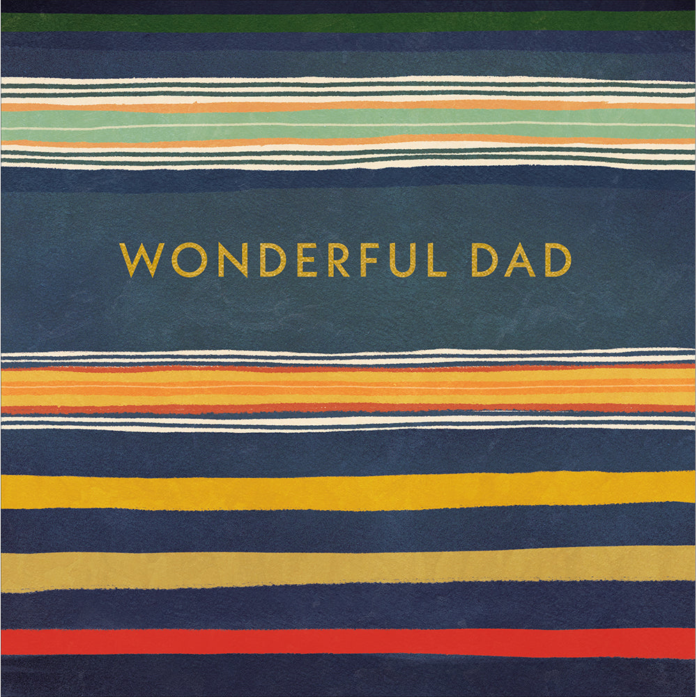 Woodmansterne Wonderful Dad Birthday Stripes Greeting Card