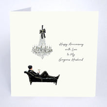 Load image into Gallery viewer, Five Dollar Shake Happy Anniversary with Love to My Gorgeous Husband Card
