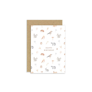 Little Roglets Woodland Birthday Card