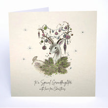 Load image into Gallery viewer, Five Dollar Shake ‘Fleur De Noel’ Christmas Card To A Special Grandaughter
