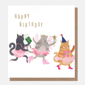 Caroline Gardner Cats In Fairy Tutus Birthday Card