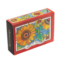 Load image into Gallery viewer, The Matchbox Maker Boxed Safety Matches Sunflowers Illustrated By Matthew Rice
