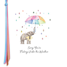 Load image into Gallery viewer, Five Dollar Shake Ribbon &amp; Roses Sorry You're Feeling Under The Weather Card
