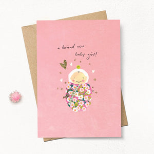 Stephanie Davies Brand New Baby Girl Card