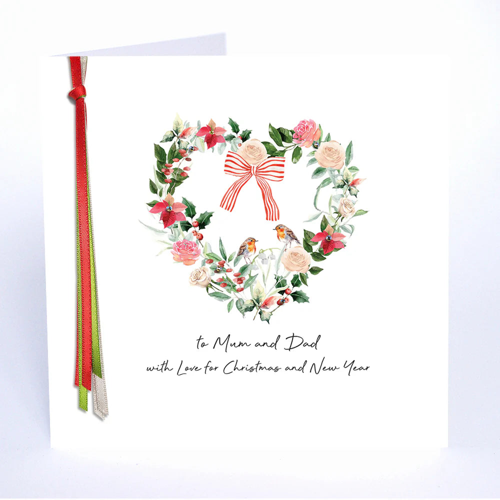 Five Dollar Shake Ribbon Candy To Mum And Dad With Love For Christmas... Card