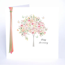Load image into Gallery viewer, Five Dollar Shake Ribbon &amp; Roses Happy Anniversary (Tree) Card
