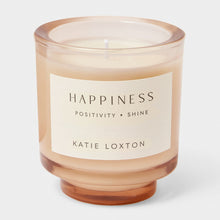 Load image into Gallery viewer, Katie Loxton Sentiment Candle / Happiness / Fresh Linen &amp; White Lily
