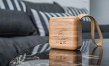 Load image into Gallery viewer, Gingko Design Mi Square Pocket Bluetooth Speaker / Natural Bamboo
