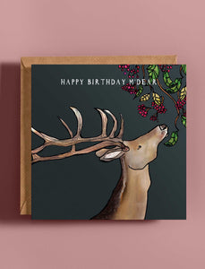 Katie Cardew Birthday Deer Card
