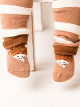 Load image into Gallery viewer, Blade &amp; Rose Neutral Hamish The Highland Cow Socks / 0-2 Years
