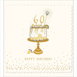 The Proper Mail Company Age 60 Birthday Cake Card