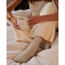 Load image into Gallery viewer, Katie Loxton Gift Boxed Fluffy Socks / Star / Taupe
