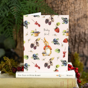 Toasted Crumpet Peter Rabbit & Friends Baby Girl (Flopsy) Card