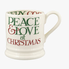 Load image into Gallery viewer, Emma Bridgewater Christmas Toast &amp; Marmalade Peace &amp; Love 1/2 Pint Mug
