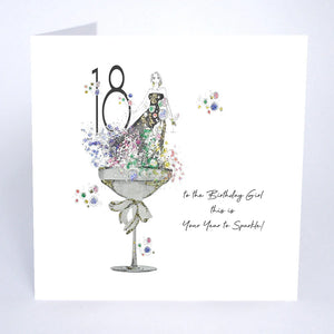 Five Dollar Shake Glamarama 18 To The Birthday Girl This Is Your Year To Sparkle! Birthday Card