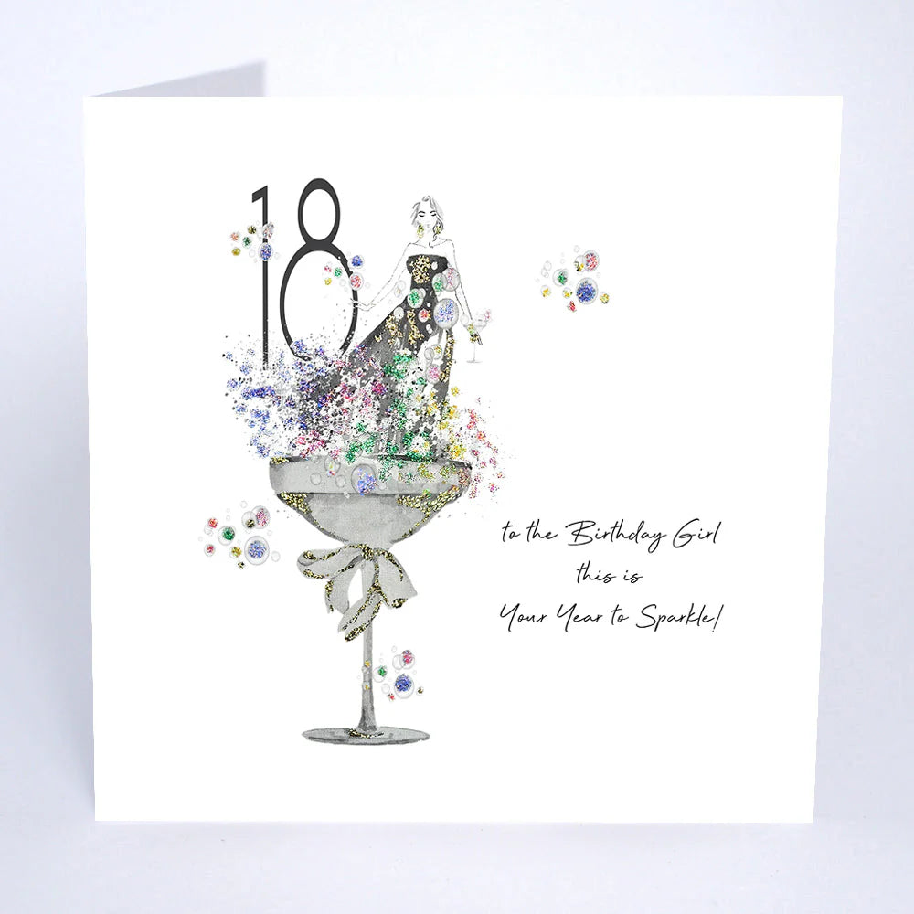 Five Dollar Shake Glamarama 18 To The Birthday Girl This Is Your Year To Sparkle! Birthday Card